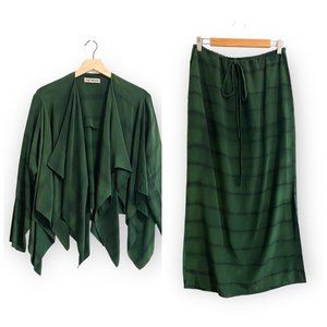 Issey Miyake Silk Tie Dye jacket and skirt set.  Size L, 2007 Summer collection